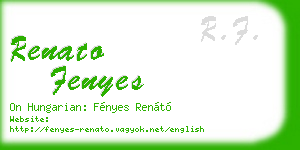 renato fenyes business card
